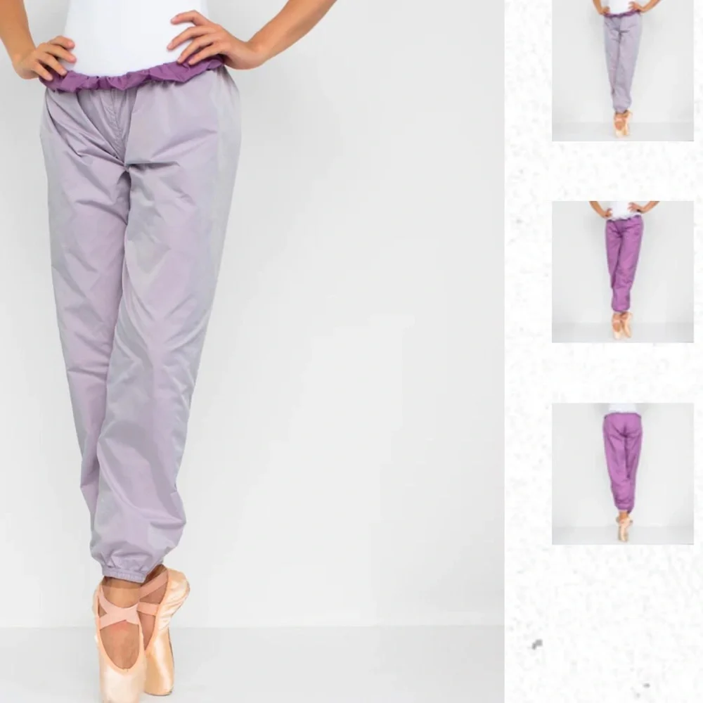 parachute pants reversible color cloud/plum by bullet pointe size L -fits M too - Picture 2 of 4